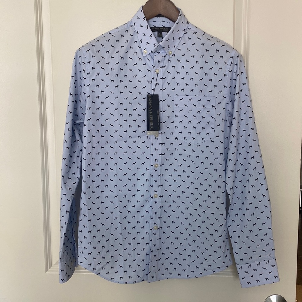 Banana Republic “Dog” Button-Up - Never Worn